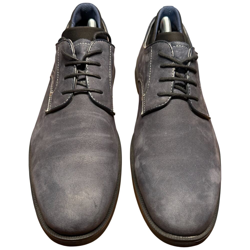 JOHNSTON & MURPHY XC4 Elkins Plain Toe Men's 10M Dual Width Navy Suede Shoes - Picture 8 of 13